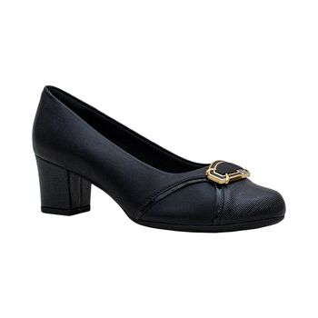 Sapato-Preto-Texturizado-Salto-Bloco-|-Comfort-Tamanho--33---Cor--PRETO-0